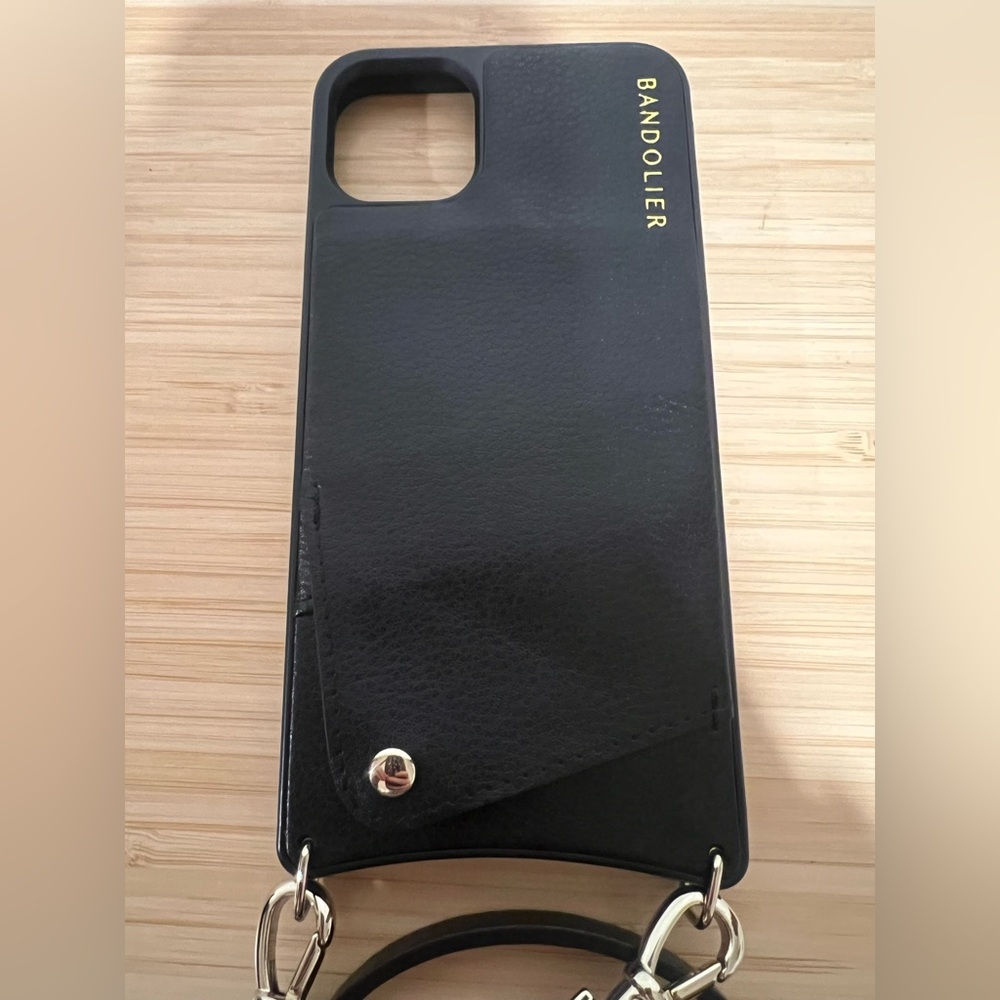 Bandolier Black Case Crossbody Wallet Phone Case for iPhone 13 Pro Max